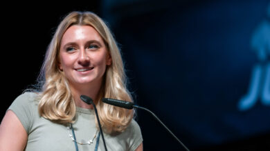 Karoline Czychon ist als Landesvorsitzende der Jungen Union im Amt bestätigt worden. | Foto: Tristan Übermuth/JU