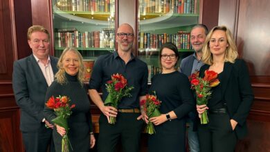 Der neue DPtV-Bundesvorstand (von links): Gebhard Hentschel, Anke Pielsticker, Enno Maaß, Christina Jochim, Michael Ruh und Elisabeth Dallüge . | Foto: DPtV