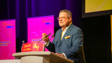 Patrick Döring wird in Celle erneut ins Präsidium des FDP-Landesverbands Niedersachsen gewählt. | Foto: Link