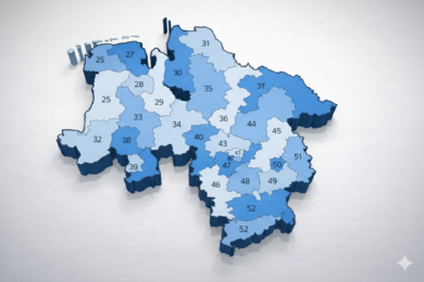 Die Bundestagswahlkreise in Niedersachsen müssen neu geordnet werden. | Foto: mit KI generiert