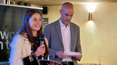 Johanna Heise und Oberbürgermeister Belit Onay begrüßten die Teilnehmerinnen der Veranstaltung Women in Tech". | Foto: Beelte-Altwig
