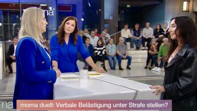 Kathrin Wahlmann (l.) streitet im ZDF-Morgenmagazin mit Mirna Funk über Catcalling. | Foto: Screenshot 