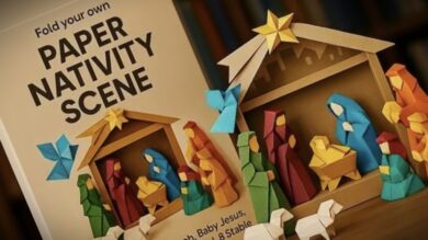 Saisonware: KI-Krippe zum selber falten. | Foto: Insta/Screenshot/nkw