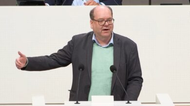 Christian Meyer (Grüne) wartet auf die Wolfs-Pläne der Bundesregierung. | Foto: PlenarTV/nkw