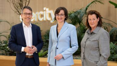 Der Enercity-Vorstand: CFO Marc Hansmann, , CEO Aurélie Alemany und Personalvorständin Eefje Pompen. | FOto: Enercity