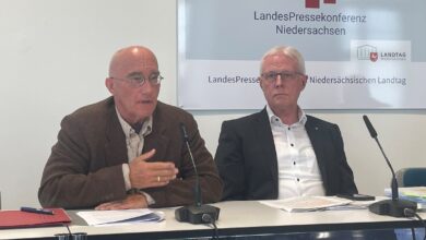 LSB-Präsident Reinhard Rawe (rechts) und der Sportwissenschaftler Prof. Bernd Wedemeyer-Kolwe. | Foto: Wallbaum