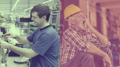 Vollauslastung auf der einen Seite, Langeweile auf der anderen: Die Metall- und Elektroindustrie in Niedersachen zeigt zwei Gesichter. | Fotos: Getty Images, Montage: Link