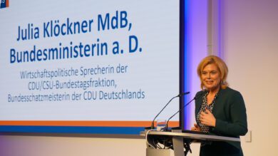Julia Klöckner (CDU) will mehr Unternehmer im Deutschen Bundestag sehen