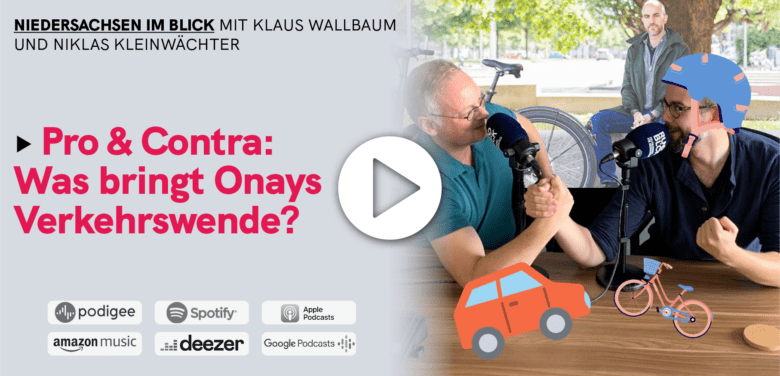 Link zum Podcast "Pro und Contra: Was bringt Onays Verkehrswende?"