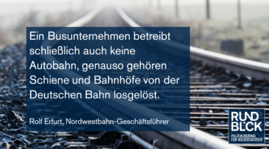 Nordwestbahn-Chef beklagt Probleme mit der Infrastruktur
