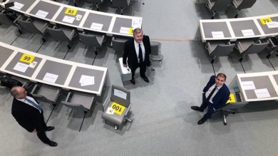 Bilder einer ungewöhnlichen Landtagssitzung